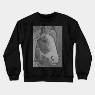 Black and white horse or pony Crewneck Sweatshirt